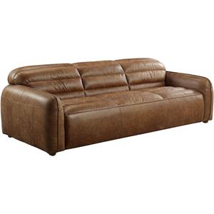 acme rafer sofa in cocoa top grain leather