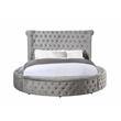 ACME Gaiva Queen Bed with Storage in Gray Velvet