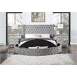 ACME Gaiva Queen Bed with Storage in Gray Velvet