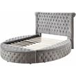 ACME Gaiva Queen Bed with Storage in Gray Velvet