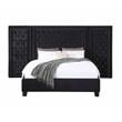 ACME Damazy Eastern King Bed in Black Velvet