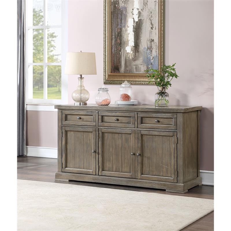 ACME Landon Server in Salvage Gray Finish