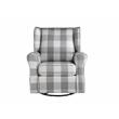 ACME Patli Swivel Chair with Glider  in Gray Fabric