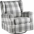 ACME Patli Swivel Chair with Glider  in Gray Fabric