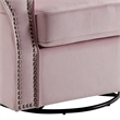 ACME Tamaki Swivel Chair with Glider in Pink Fabric