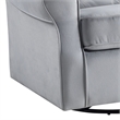ACME Zeger Swivel Chair with Glider in Gray Fabric