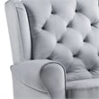 ACME Zeger Swivel Chair with Glider in Gray Fabric