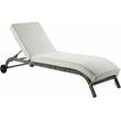 ACME Salena Patio Sun Lounge in Beige Fabric & Gray Finish