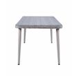 ACME Jenneva 7Pc Patio Dining Set in Night Green Fabric & Gray Finish