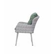 ACME Jenneva 7Pc Patio Dining Set in Night Green Fabric & Gray Finish