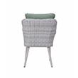 ACME Jenneva 7Pc Patio Dining Set in Night Green Fabric & Gray Finish