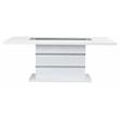 ACME Elizaveta Rectangle Wood Top Dining Table in Gray and White High Gloss