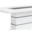 ACME Elizaveta Rectangle Wood Top Dining Table in Gray and White High Gloss