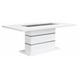 ACME Elizaveta Rectangle Wood Top Dining Table in Gray and White High Gloss