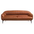 ACME Leonia Upholstery Sofa with Sloped Arms in Cognac Leather