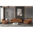 ACME Leonia Upholstery Chair with Sloped Arms in Cognac Brown Leather