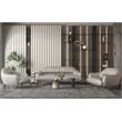 ACME Leonia Upholstery Sofa with Sloped Arms in Taupe Leather