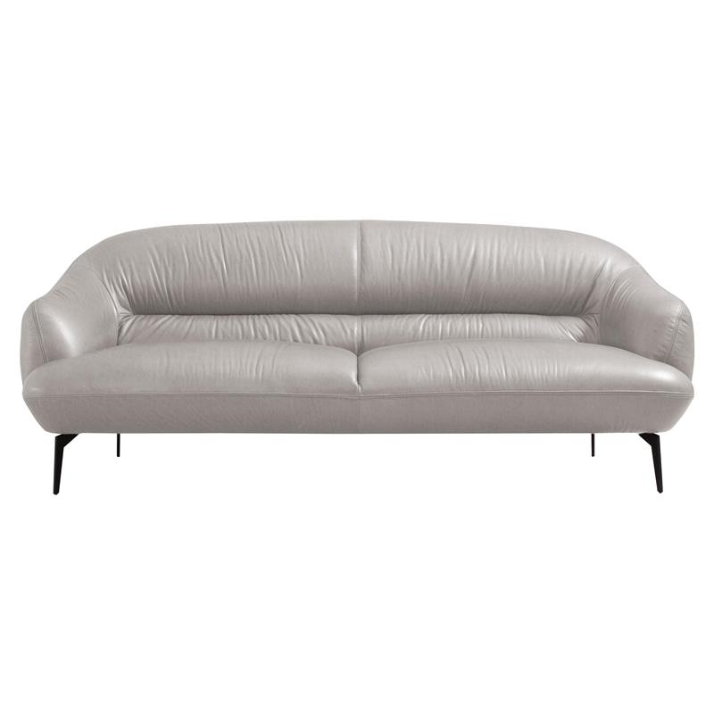 ACME Leonia Upholstery Sofa with Sloped Arms in Taupe Leather