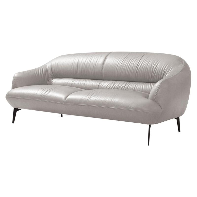 ACME Leonia Upholstery Sofa with Sloped Arms in Taupe Leather