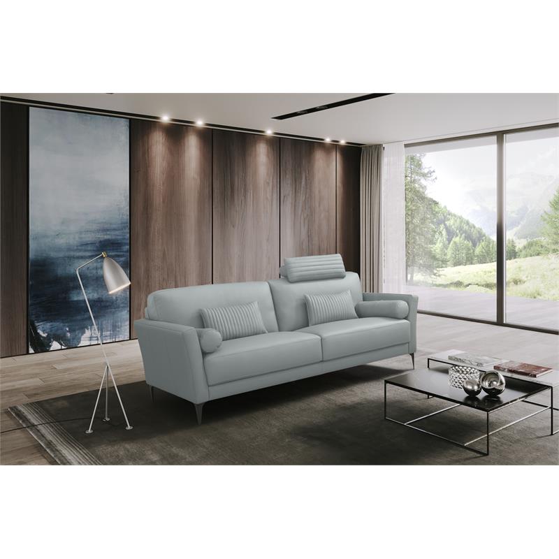 ACME Tussio Upholstery Sofa with 5 Pillows in Watery Leather
