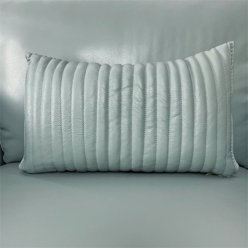 ACME Tussio Upholstery Arm Chair with Pillow in Watery Leather