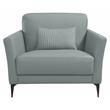 ACME Tussio Upholstery Arm Chair with Pillow in Watery Leather