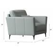 ACME Tussio Upholstery Arm Chair with Pillow in Watery Leather