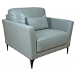 ACME Tussio Upholstery Arm Chair with Pillow in Watery Leather