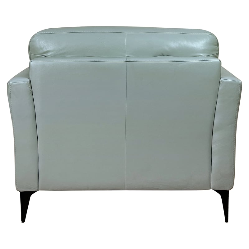 ACME Tussio Upholstery Arm Chair with Pillow in Watery Leather