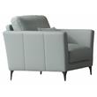 ACME Tussio Upholstery Arm Chair with Pillow in Watery Leather