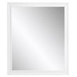 ACME Gaines Rectangle Wooden Frame Mirror in White High Gloss