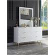 ACME Gaines Wooden Dresser with 6-Drawer in White High Gloss
