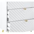 ACME Gaines Wooden Dresser with 6-Drawer in White High Gloss