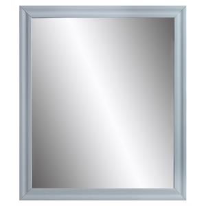 acme gaines rectangle wooden frame mirror in gray high gloss