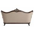 ACME Ragnar Sofa with 7 Pillows in Light Brown Fabric and Cherry