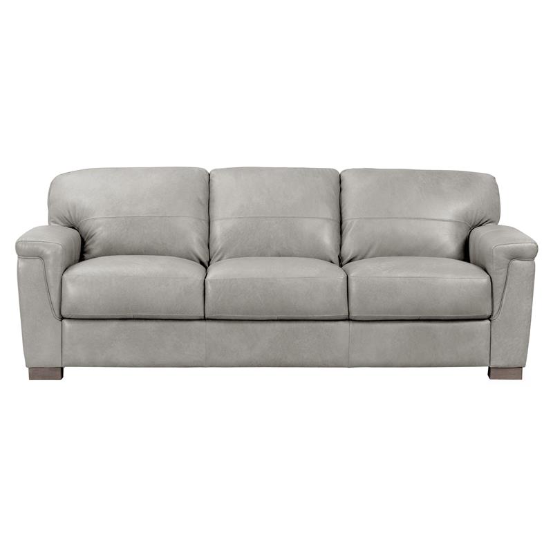 ACME Furniture Cornelia Upholstery Sofa with Tapered Legs in Pearl Gray Leather