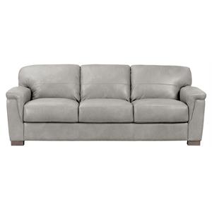 acme cornelia upholstery sofa with tapered legs in pearl gray leather