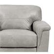 ACME Furniture Cornelia Leather Upholstery Cushion Back Chair in Pearl Gray