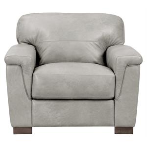 acme cornelia upholstery cushion back chair in pearl gray leather