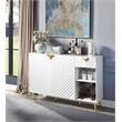 ACME Gaines Wooden Storage Server with Wine Rack in White High Gloss