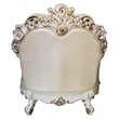 ACME Vendome Chair with Pillow in Champagne Polyurethane and Antique Pearl Beige