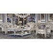 ACME Vendome Chair with Pillow in Champagne Polyurethane and Antique Pearl Beige