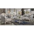 ACME Vendome II Sofa with 6 Pillows in Two Tone Ivory Fabric and Antique Pearl