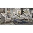 ACME Vendome II Wooden Coffee Table with Scrolled Leg in Antique Pearl