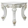 ACME Vendome II Wooden End Table with Scrolled Leg in Antique Pearl