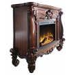 ACME Versailles Rectangular Carving Wooden Frame Fireplace in Cherry Oak