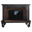 ACME Versailles Rectangular Carving Wooden Frame Fireplace in Cherry Oak