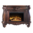 ACME Versailles Rectangular Carving Wooden Frame Fireplace in Cherry Oak