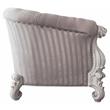 ACME Versailles Loveseat with 5 Pillows in Ivory Fabric and Bone White