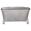 ACME Versailles Loveseat with 5 Pillows in Ivory Fabric and Bone White